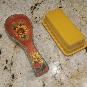 Butter dish and spoon rest